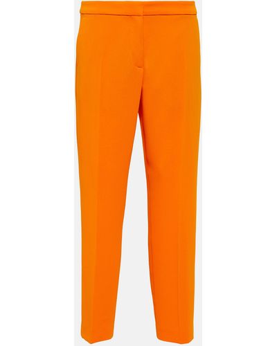 Dries Van Noten Crepe Slim Pants - Orange