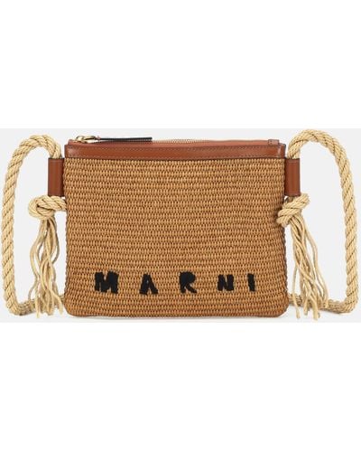 Marni Cotton-blend Crossbody Bag - Brown