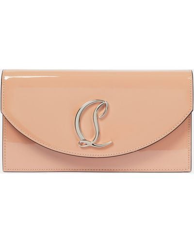Christian Louboutin Loubi54 Patent Leather Clutch - Natural