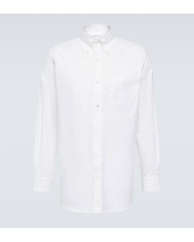 Loro Piana Agui Cotton Poplin Oxford Shirt - White