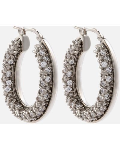 Jil Sander Embellished Drop Earrings - Metallic