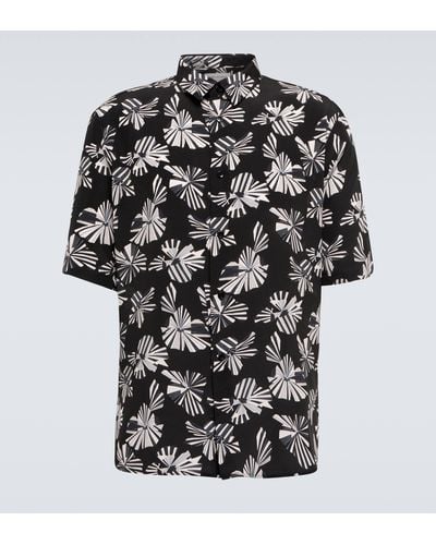 Saint Laurent Printed Silk Shirt - Black