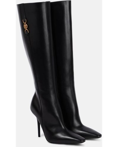 Versace Medusa '95 Leather Knee-high Boots - Black