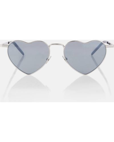 Saint Laurent Sl 301 Loulou Heart-shaped Sunglasses - Blue