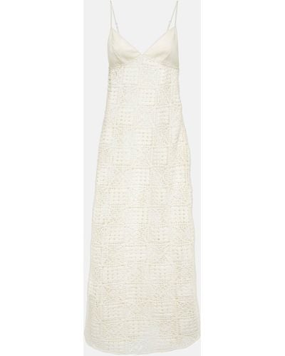 Sir. The Label Crochet Cotton Maxi Dress - White
