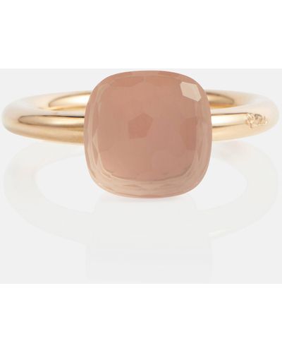 Pomellato Nudo 18kt Gold Ring With Rose Quartz - White