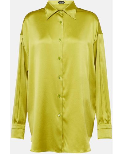 Tom Ford Silk-blend Shirt - Green