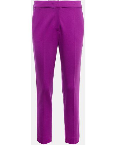 Max Mara Tanga Slim Jersey Pants - Purple