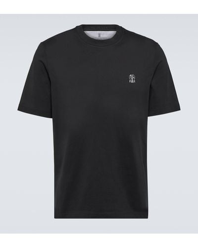 Brunello Cucinelli Cotton Jersey T-shirt - Black
