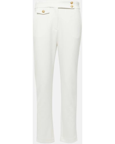 Veronica Beard Renzo Mid-rise Cropped Slim Pants - White