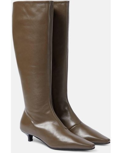 Totême Leather Knee-high Boots - Brown