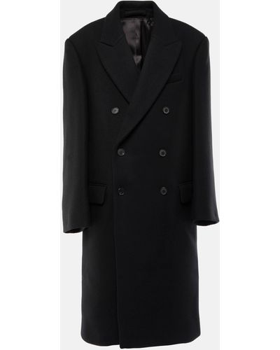Wardrobe NYC Double-breasted Wool Coat - Black