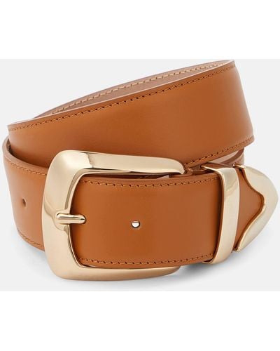 Khaite Bruno Leather Belt - Brown