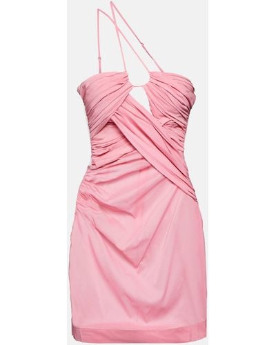 Nensi Dojaka Draped One-shoulder Minidress - Pink