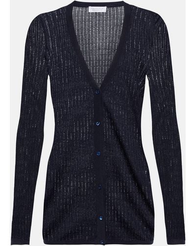 Gabriela Hearst Emma Pointelle Cashmere And Silk Sweater - Blue