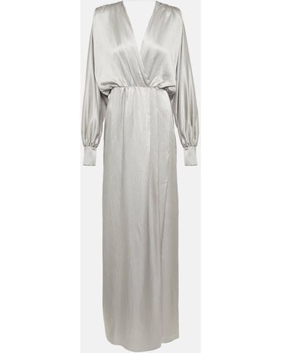 Max Mara Bridal Vociare Silk Satin Gown - Grey