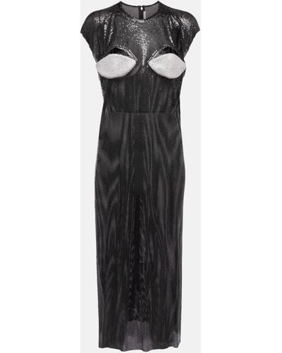 Christopher Kane Crystal-embellished Cutout Midi Dress - Black