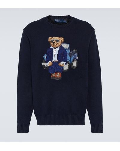 Polo Ralph Lauren Ribbed-knit Cotton Sweater - Blue