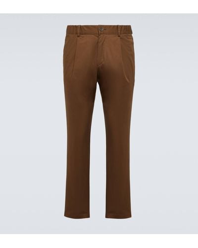 Herno Cotton-blend Straight Pants - Brown