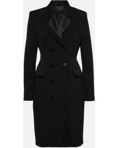 Max Mara Selvi Wool Blazer Dress - Black