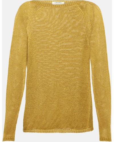 Max Mara Giolino Linen Sweater - Yellow