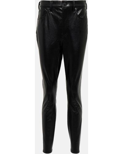 Veronica Beard Maera High-rise Skinny Faux Leather Pants - Black