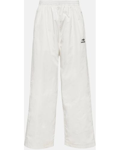 Balenciaga 3b Sports Icon Cotton-blend Track Pants - White
