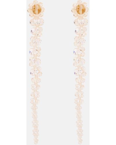 Simone Rocha Drip Crystal-embellished Drop Earrings - White