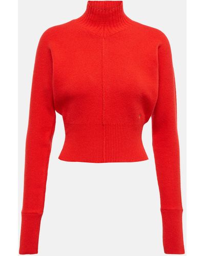 Victoria Beckham Cashmere-blend Turtleneck Sweater - Red