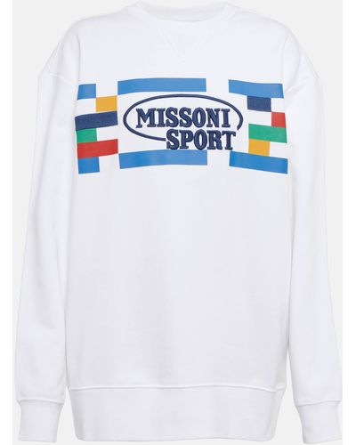 Missoni Logo Cotton Jersey Sweatshirt - White