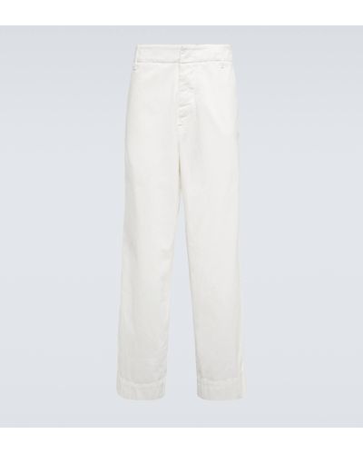 Giorgio Armani Straight Cotton Pants - White