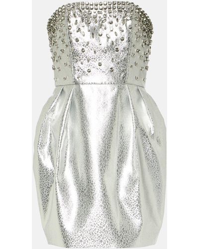 Rebecca Vallance Regina Crystal-embellished Minidress - White