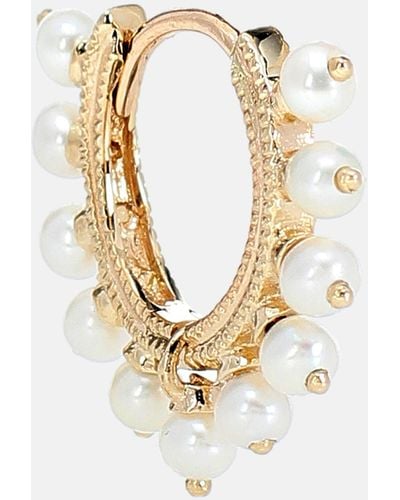 Maria Tash Eternity 14kt Gold Single Earring With Pearls - Metallic