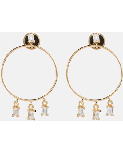Ileana Makri 18kt Yellow Gold Hoop Earrings With Diamonds - Metallic
