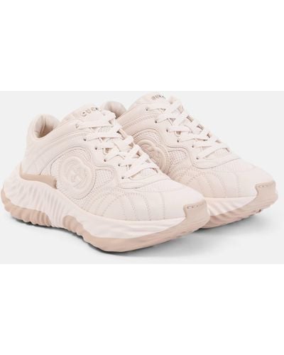 Gucci Interlocking G Leather Sneakers - Pink