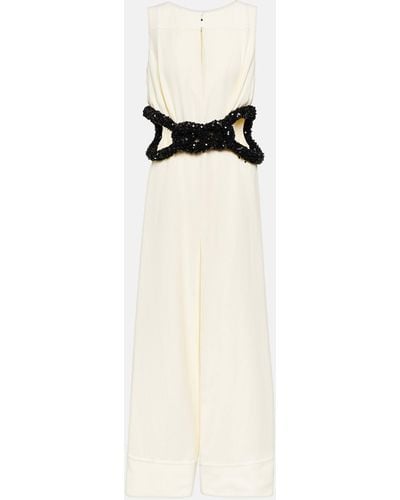 Jil Sander Knotted Cutout Crepe Gown - Natural