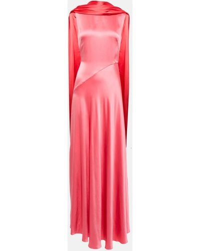ROKSANDA Scarf-detail Silk Gown - Pink