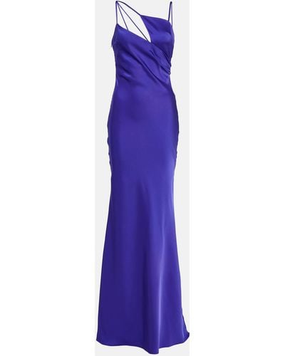 The Attico Melva Asymmetric Gown - Purple