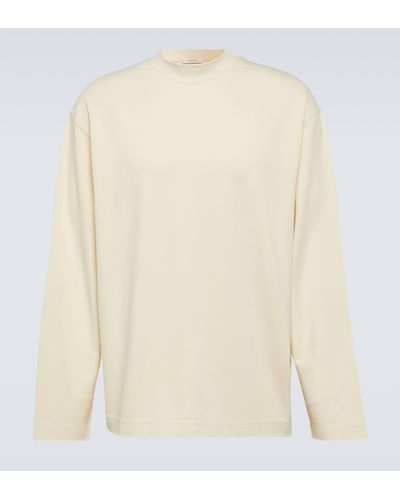 Lemaire Mock-neck Jersey Sweater - White