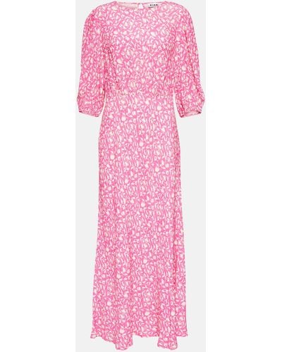 RIXO London Flavia Floral-print Maxi Dress - Pink