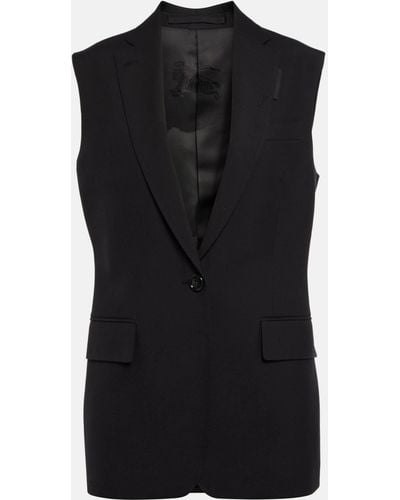 Burberry Virgin Wool Vest - Black