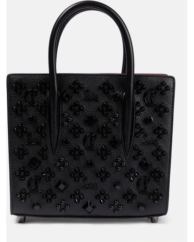 Christian Louboutin Paloma Mini Embellished Leather Tote Bag - Black