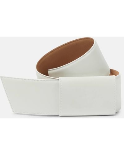 Alaïa Knot Leather Belt - White