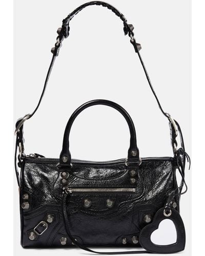 Balenciaga Neo Cagole Leather Duffel Bag - Black