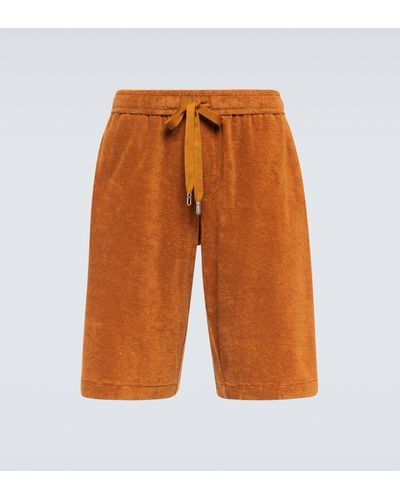 Dolce & Gabbana Cotton Terry Shorts - Orange