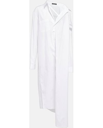 Ann Demeulemeester Henrietta Cotton Shirt Dress - White