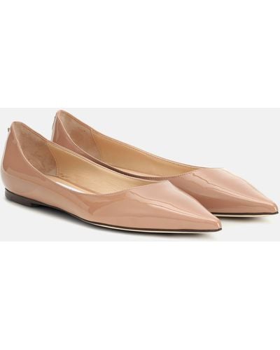 Jimmy Choo Love Patent Leather Ballet Flats - Pink
