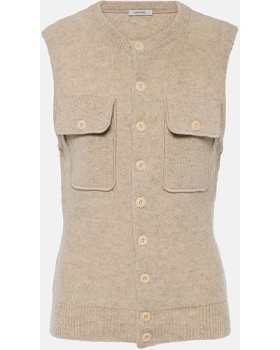 Lemaire Wool Sweater Vest - Natural