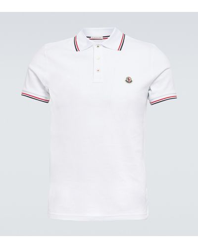 Moncler Poloshirt mit Logo-Patch - Weiß
