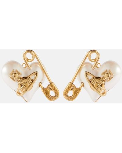 Vivienne Westwood Orietta Faux Pearl Earrings - Metallic